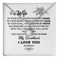 To My Wife - Heart Pendant Necklace -  Necklace with love message for wife - To My Wife Necklace With Message Card -  To My Wife Necklace - Anniversary Gift For Wife - Valentines Day Gifts For Wife -