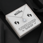 Personalised Baby Bump - Gift for Mother - To My Mom/Mommy Silver Pendant Necklace with Message Card - Diamond Necklace for mom