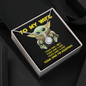 YODA ONE - MY WIFE - ELEGANT NECKLACE - To My Wife Yoda One I Met - To My Queen - To My Wife Necklace Anniversary Gift For Wife - Diamond Necklace for soulmate