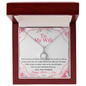 To My Wife Mother's Day Necklace - Happy Mother's Day  - Birthday Gift for her - Anniversary Gift - Anniversary Jewelry for Her - Romantic message card for her - White Gold Pendant