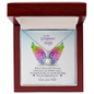 To my Gorgeous Wife PRIDE - Love Your Husband - Butterfly Design Gift card - Gift for wife - Diamond for Wife - To My Beautiful Wife Necklace Boxed Jewellery