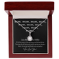 Mom Cute Memorable Mother's Day Gift - We Love You - Romantic message for wifey - Best Gift for her - Bithday Gift for soulmate - Diamond Neckless for wifey - Couple Necklace Set - Mother's day gift