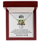 To My Wife - Yoda Best Wife In the Galaxy - To My Beautiful Wife Necklace Boxed Jewellery - Personalised Card Gift for Wife from Husband Lover - To My Wife Necklace From Husband - To My Soulmate Necklace For Women