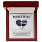Love Knot Necklace for My Police Wife - Alluring Beauty Necklace for police wife - Best police wife Gift - To My Police Wife - Keys To My Cuff - wife Necklace