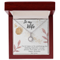 To My Wife Necklace - Gift for Wife Birthday - Happy Birthday My Love - Best BIrthday Gift for her - Anniversary Gift for her  -Romantic message card for her - Diamond Necklace for wife