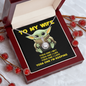 YODA ONE - MY WIFE - ELEGANT NECKLACE - To My Wife Yoda One I Met - To My Queen - To My Wife Necklace Anniversary Gift For Wife - Diamond Necklace for soulmate