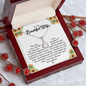 To My Wife Necklace, Valentines Day Gifts For Wife, Wife Birthday Gift, Anniversary Gift For Wife from Husband, Gift For Wife - Unconditional Love - Love Knot - Round Diamond Neckless for wifey - Gift for  wife