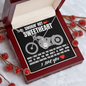 To My SMOKIN' HOT SWEETHEART I Love You - Biker - To My Wife Necklace From Husband - To My Soulmate Necklace For Women - Romantic Gift for Wife - White Gold Pendant