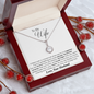 To My Wife Necklace With Message Card - Wife Gift From Husband Future Husband - Anniversary Gift for Wife - Valentines Day Gifts for Wife - Gift for Women - Customize Couple Necklace