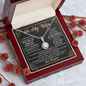 To My Wife Loving Your Husband - To My Beautiful Wife Necklace Boxed Jewellery - Anniversary Jewelry for Her - To my Wife Necklace - Romantic message  card for her