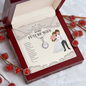 To My Wife Necklace - Romantic Gift for Wife - White Gold Pendant - Couple Gift - Necklace for wife Newly married couple - Customize Couple Necklace