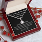Mom Cute Memorable Mother's Day Gift - We Love You - Romantic message for wifey - Best Gift for her - Bithday Gift for soulmate - Diamond Neckless for wifey - Couple Necklace Set - Mother's day gift