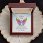 To my Gorgeous Wife PRIDE - Love Your Husband - Butterfly Design Gift card - Gift for wife - Diamond for Wife - To My Beautiful Wife Necklace Boxed Jewellery