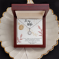 To My Wife Necklace - Gift for Wife Birthday - Happy Birthday My Love - Best BIrthday Gift for her - Anniversary Gift for her  -Romantic message card for her - Diamond Necklace for wife