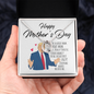 Trump Great Mom Forever Love Necklace, Funny Mothers Day Gift Ideas, Fun Gift For Republican Moms, Mom Gifts Jewelry Mothers Anniversary Jewelry Gifts for Women Birthday Unique Necklace