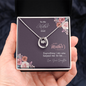 To My Mother Love Your Daughter, 2025 Happy Mother's Day Gifts From Daughter With Heartfelt Message & Lighted Box, Jewelry Gift Ideas for Mama, New Mom Gift, Necklace Gift Ideas for Mommy