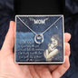 To My Mom Lucky In Love Necklace Gift for Her Mother, Motivational Card Jewelry for Mommy, Mothers Day Gift Ideas 2026