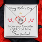 Happy Mothers Day Gifts For Mom From Son Daughter Mom Necklace For Women New Mom Gifts Birthday Christmas Gifts With Heartfelt Message & Lighted Box, Birthday Gifts for Mom, Mom Necklace, Jewelry for Mom, Gifts for Women Love Your Husband