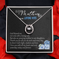 Happy Mother's Day 2025 To My Loving Wife God Blessed Me Lucky In Love Necklace, Jewelry for Wife, Mother's Day Gift Ideas, Wifey Necklace, Birthday Christmas Gifts With Heartfelt Message & Lighted Box