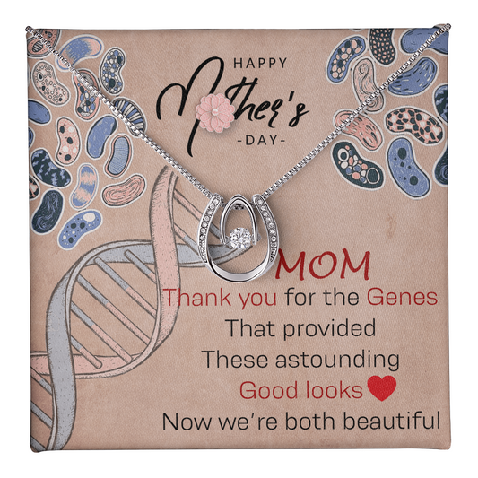 Happy Mother Day Gifts, Mom Thank you for the Genes That provided with Sentimental Message Card Present, Mom Necklace, Mother Necklace, Mom Gift, Gift from Daughter, Jewelry for Mom, Mother's Day Gift, Gifts for Women