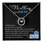 Happy Mother's Day 2025 To My Loving Wife God Blessed Me Lucky In Love Necklace, Jewelry for Wife, Mother's Day Gift Ideas, Wifey Necklace, Birthday Christmas Gifts With Heartfelt Message & Lighted Box