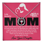 To My Wonderful Mom Happy Mothers Day 2025 Gifts, Love Your Daughter, Jewelry for Mom, Mother's Day Gift Ideas, Mother Necklace, Mommy Mama Gift, Birthday Christmas Gifts With Heartfelt Message & Lighted Box