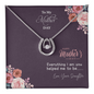 To My Mother Love Your Daughter, 2025 Happy Mother's Day Gifts From Daughter With Heartfelt Message & Lighted Box, Jewelry Gift Ideas for Mama, New Mom Gift, Necklace Gift Ideas for Mommy