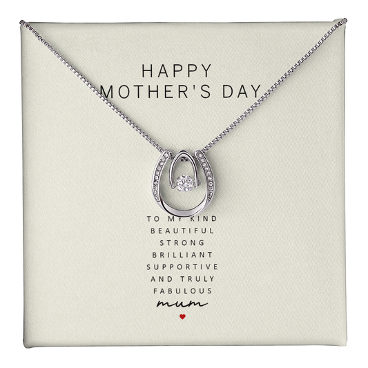 Happy Mother's Day 2025 Thanks For Everything Mom There Are Not Enough Words, Lucky In Love Necklace, Gift Mom, To My Loving Mom, To My Loving Mom Necklace, Jewelry With Gift Card Box