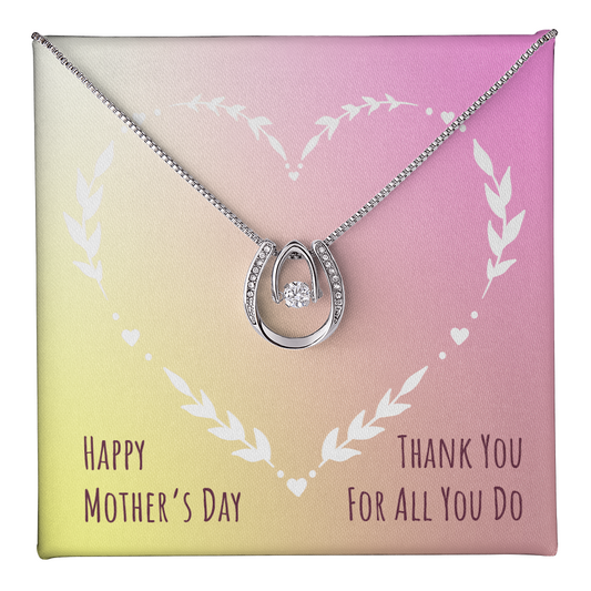 Mothers Day Gifts For Mom From Son Daughter Mom Necklace For Women New Mom Gifts Birthday Christmas Gifts With Heartfelt Message & Lighted Box, Thank You For All You Do