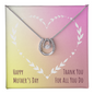 Mothers Day Gifts For Mom From Son Daughter Mom Necklace For Women New Mom Gifts Birthday Christmas Gifts With Heartfelt Message & Lighted Box, Thank You For All You Do