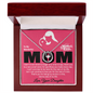 To My Wonderful Mom Happy Mothers Day 2025 Gifts, Love Your Daughter, Jewelry for Mom, Mother's Day Gift Ideas, Mother Necklace, Mommy Mama Gift, Birthday Christmas Gifts With Heartfelt Message & Lighted Box
