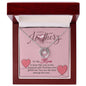 Happy Mother's Day 2025 To My Loving Wife God Blessed Me Lucky In Love Necklace, Jewelry for Wife, Mother's Day Gift Ideas, Wifey Necklace, Birthday Christmas Gifts With Heartfelt Message & Lighted Box