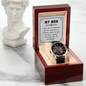 My Man You Will Forever Be My, Anniversary Gift for Husband, Boyfriend, for Fiancé, Valentine's Day for Him Christmas Wedding Day, Openwork Watch Gifts For Him Husband from Wife