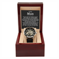 To My Man Openwork Watch, Birthday Gift For Husband, Anniversary Gift For Husband, From Wife To Husband Husband Gift, Christmas Gift Ideas, Gift for Husband Men's Watch