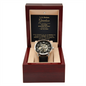 To My Badass Grandson Openwork Watch, "You Cannot Withstand The Strom Whisper Back I am The Strom" Love Grandpa, Christmas Gift From Grandfather, Gift From Grandpa To Grandson, Motivational Encouragement Watch Gifts Idea