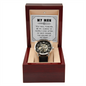 My Man You Will Forever Be My, Anniversary Gift for Husband, Boyfriend, for Fiancé, Valentine's Day for Him Christmas Wedding Day, Openwork Watch Gifts For Him Husband from Wife