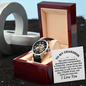 Grandson Openwork Watch Gifts From Grandparents, Birthday Anniversary Jewelry Gifts for Grandson from Grandma or Grandpa, Gift for Him, Best Birthday, Christmas Gift Idea for Grandson From Grandmother or Grandparents