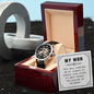 My Man You Will Forever Be My, Anniversary Gift for Husband, Boyfriend, for Fiancé, Valentine's Day for Him Christmas Wedding Day, Openwork Watch Gifts For Him Husband from Wife