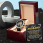 Gift for Husband, Thank You for your endless sacrifice to make our family feel loved, Men Openwork Watch for Him, Gifts for Men, Birthday Gifts for Boyfriend Husband, Fathers Day Gifts for Him Dad Son Grandpa