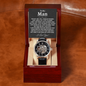 To My Man Openwork Watch, Birthday Gift For Husband, Anniversary Gift For Husband, From Wife To Husband Husband Gift, Christmas Gift Ideas, Gift for Husband Men's Watch