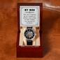 My Man You Will Forever Be My, Anniversary Gift for Husband, Boyfriend, for Fiancé, Valentine's Day for Him Christmas Wedding Day, Openwork Watch Gifts For Him Husband from Wife