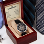 Stand Tall Even If You Fall Crafted Cross Openwork Watch Gift For Grandson From Grandpa, Grandson Wedding Gift, Gift From Grandfather To Grandson, Christmas Gift Idea for Grandson From Grandmother or Grandparents
