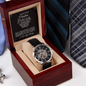 To My Future Husband Openwork Watch With Message Card, Husband Gift From Wife, Necklace For Husband, Romantic Gift, Unique Husband Gifts, Gift For Husband Birthday Christmas Wedding Day, Men Anniversary Necklace