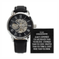To My Grandson Men's Openwork Watch, randson Christmas Gift Ideas, Birthday Cards For Men, Always Remember Motivational Graduation Gift, Grandson Wedding Gift, Gift From Grandpa To Grandson, From Grandparents Grandma