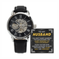 Gift for Husband, Thank You for your endless sacrifice to make our family feel loved, Men Openwork Watch for Him, Gifts for Men, Birthday Gifts for Boyfriend Husband, Fathers Day Gifts for Him Dad Son Grandpa