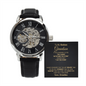To My Badass Grandson Openwork Watch, "You Cannot Withstand The Strom Whisper Back I am The Strom" Love Grandpa, Christmas Gift From Grandfather, Gift From Grandpa To Grandson, Motivational Encouragement Watch Gifts Idea