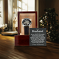 To My Husband Black Chronograph Watch, Happy 1st Anniversary, Fathers Day Gifts for Him, Boyfriend, for Fiancé, Valentine's Day for Him Christmas Wedding Day, Gift For Him, Gift for Man, Men's Gift, Gift for Husband, Watches for Men