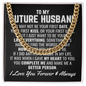 To My Future Husband Necklace With Message Card, Love Your Wife, Christmas Anniversary Birthday Jewelry for Dad Son Brother Boyfriend Husband, Romantic Gift, Unique Husband Gifts