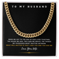 To My Husband Necklace With Message Card, Meaningful Gift for Him, Romantic Gift for Boyfriend, I Love My Husband, Unique Husband Gifts, Gift For Husband Birthday Christmas Wedding Day, Chain For Him Husband from Wife