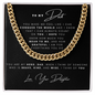 To My Dad Love Your Daughter, Jewelry For Daddy, I Can Conquer The World, Cuban Link Chain Gift For Father From Daughter, Dad, Pops, Daddy, Step Dad, Necklace Cuban For Dad Fathers Day Christmas Birthday